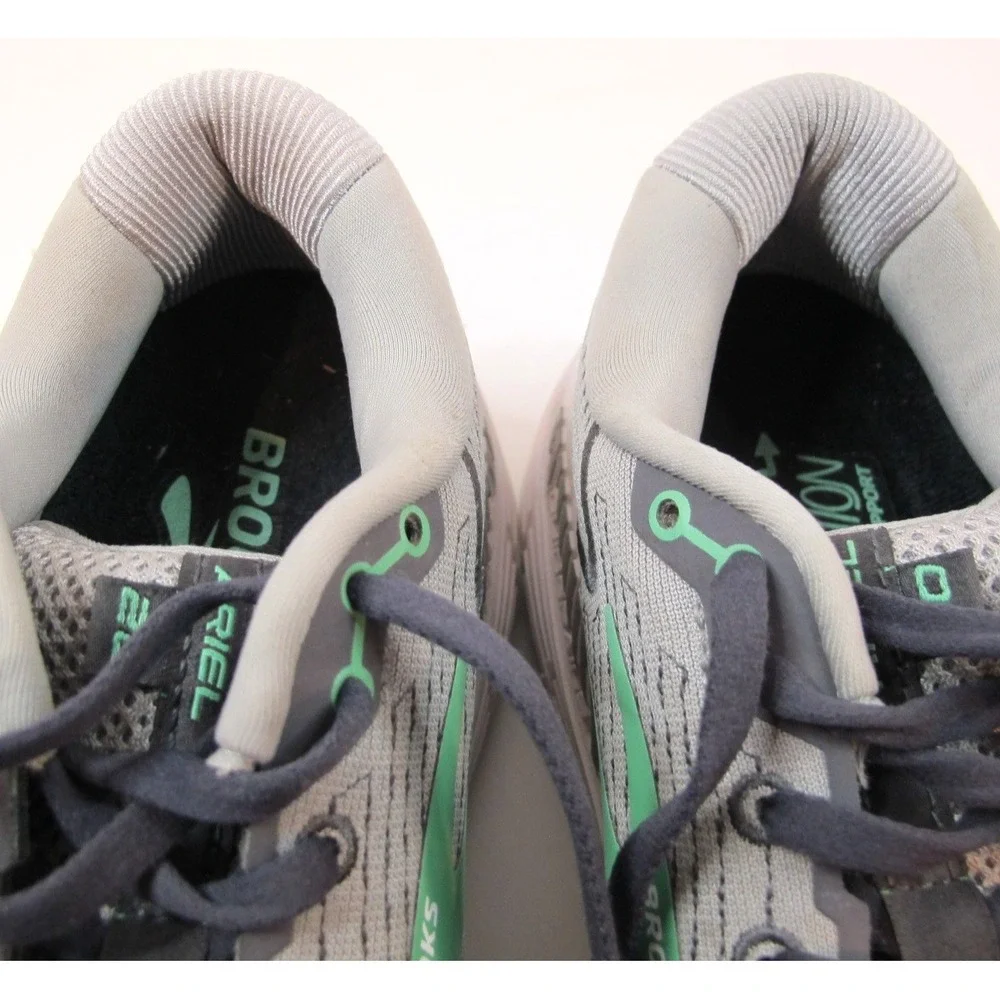 Brooks Ariel 20 Running Shoes‎ Alloy/Blackened Pearl/Green Women's Size 9.5 B